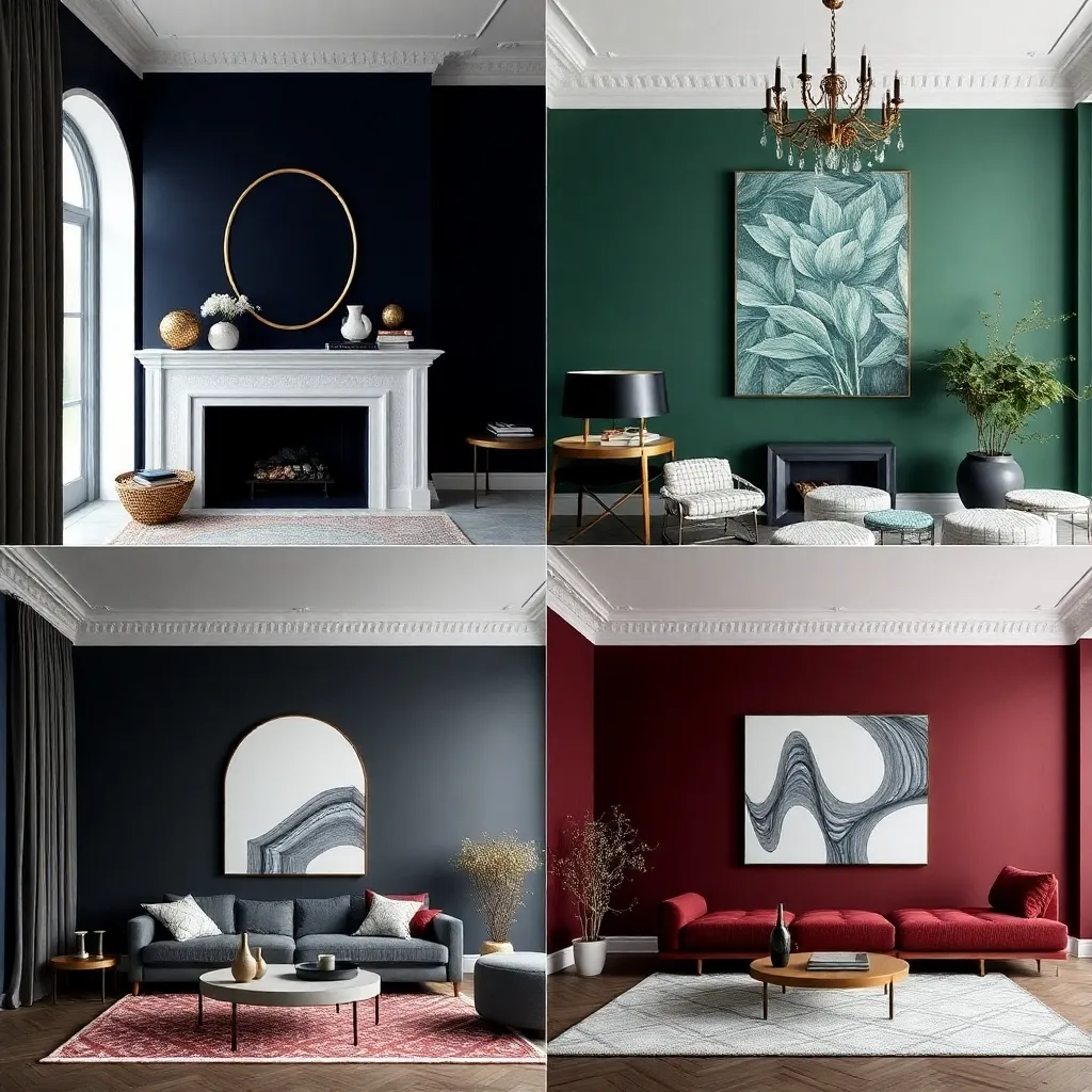 Bold Colors Paint Ideas for Living Room