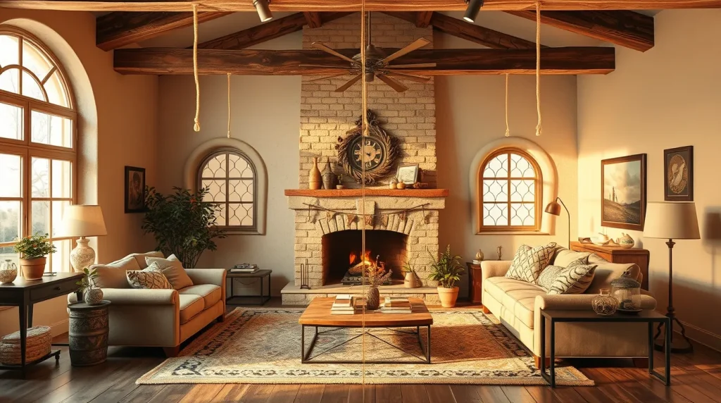 Incorporate a Stone Fireplace as a Focal Point