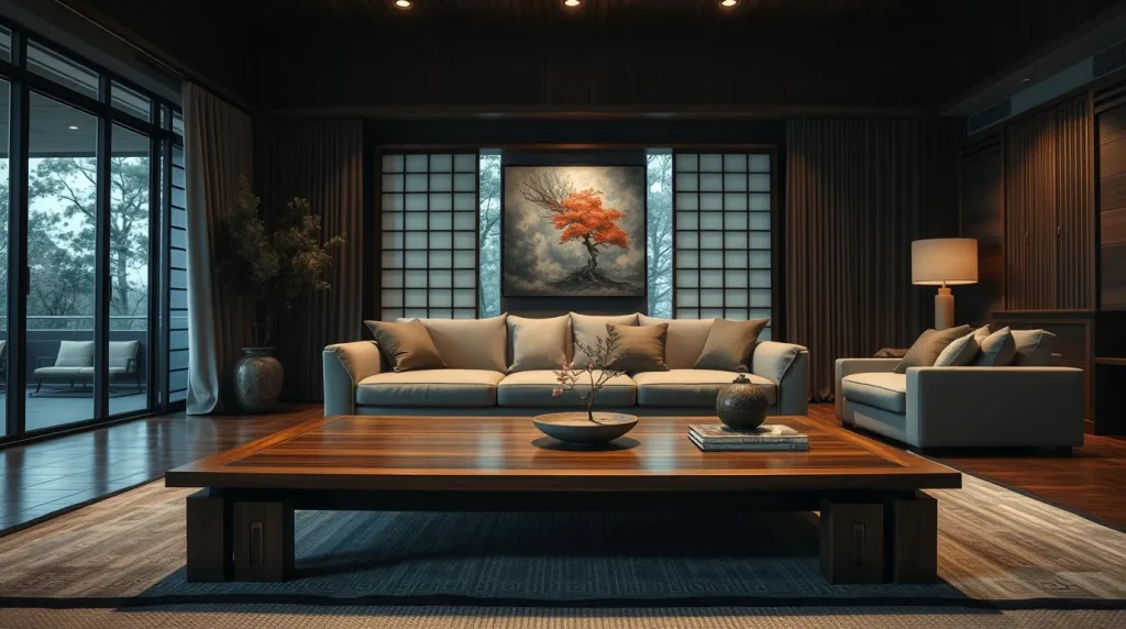 Japanese-Inspired Low Coffee Table