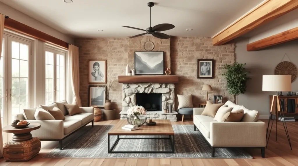 Living Room Design Rustic