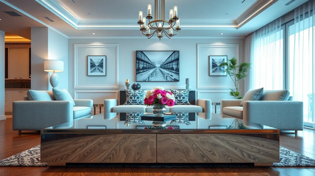 Mirrored Coffee Table for Glamour