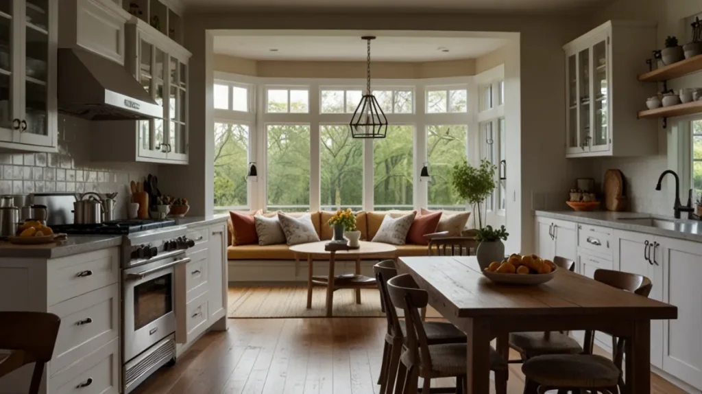 Open Kitchen with a Cozy Breakfast Nook