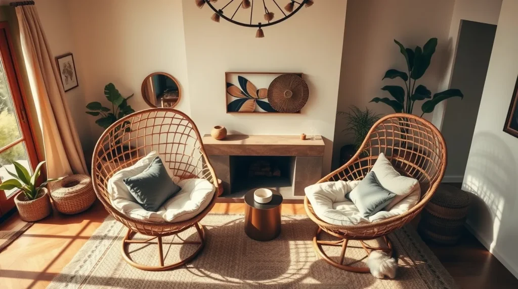 Papasan Chairs for a Boho Vibe