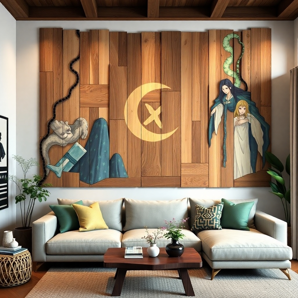 Reclaimed Wood Accents for Wall Living Room Wall Decor