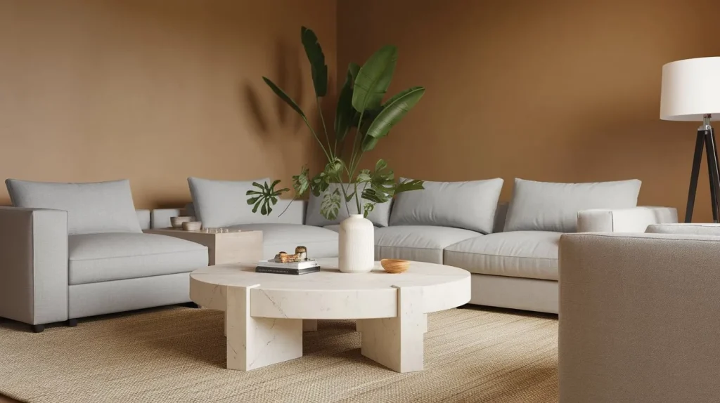 Round Coffee Table for a Soft Touch