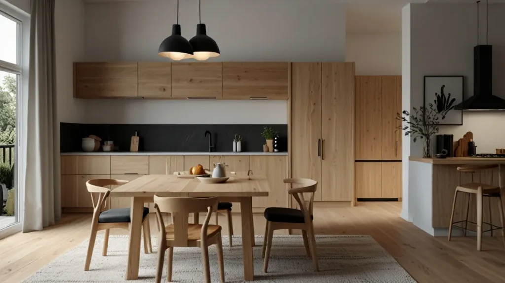 Scandinavian-Inspired Light Wood Accents