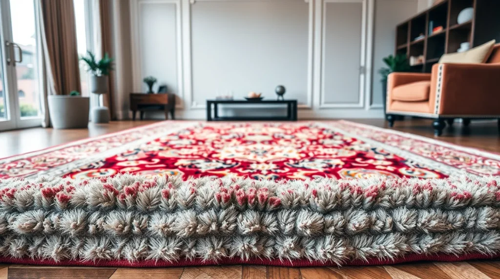 luxuriously layered rug