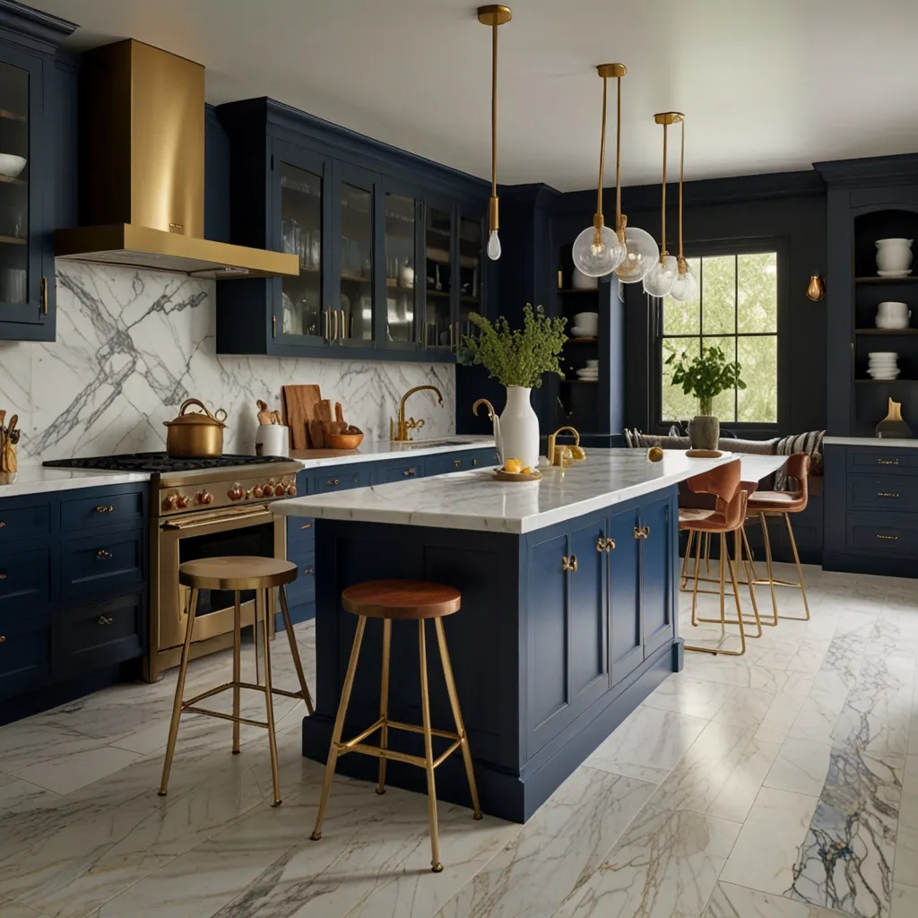 Blue Kitchen Cabinets