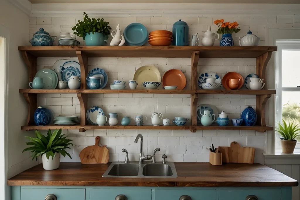 Open Shelving with Curated Decor