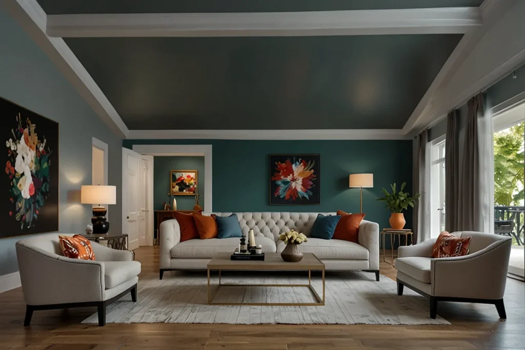 Painted Ceilings for a Pop of Color